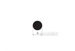 Rundes Gummiprofil, 2mm, 5-Ströme, 70°ShA, EPDM, -40°C/+100°C, schwarz, 